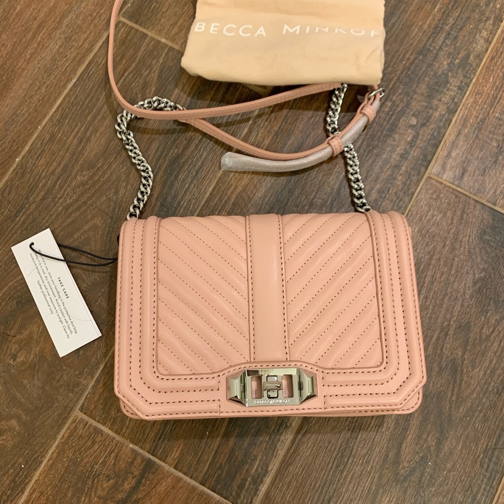 Rebecca Minkoff Chevron Quilted Love Crossbody Bag NWT